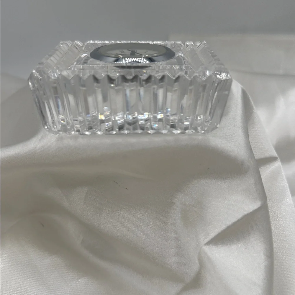 Waterford Crystal Clock with Silver Accents